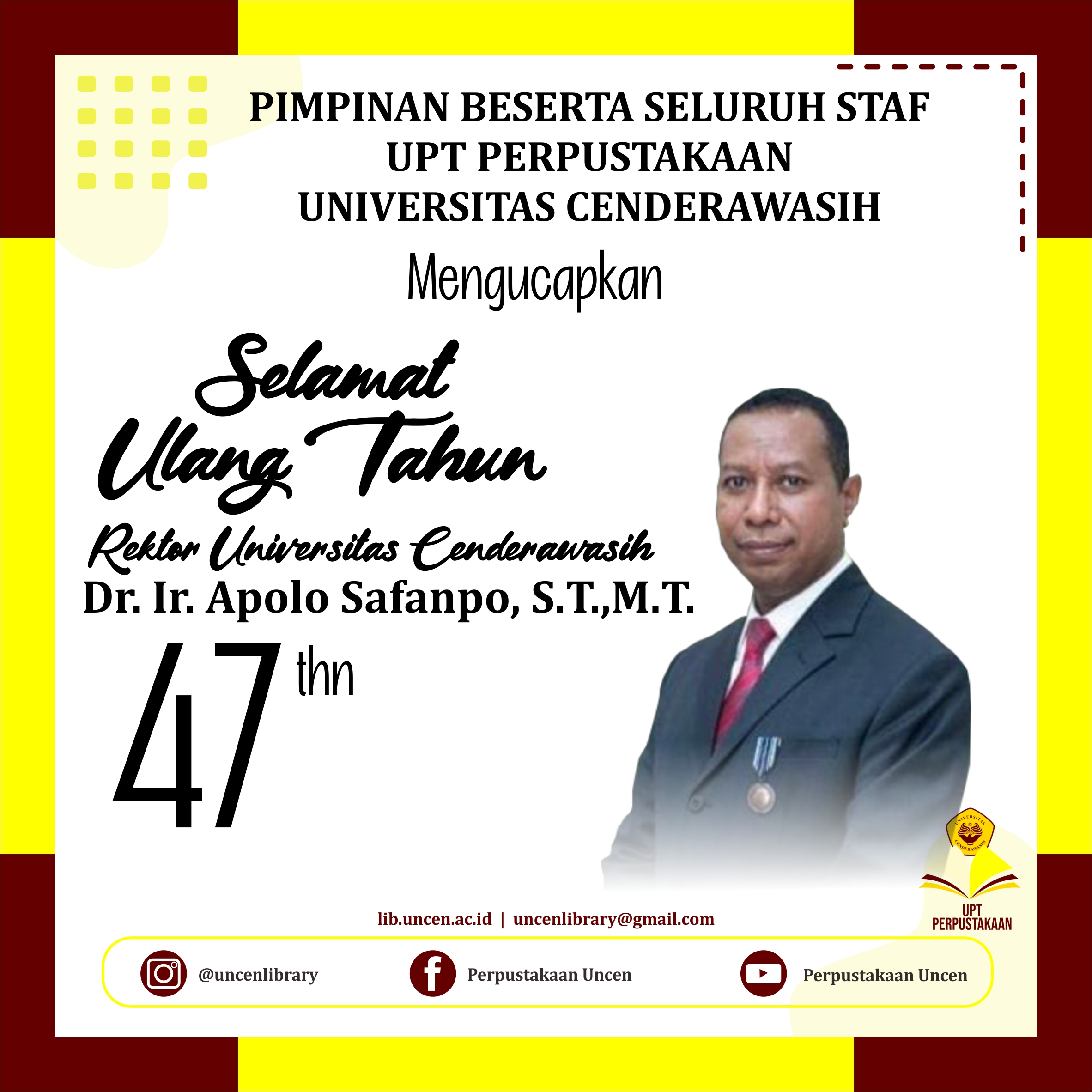 Read more about the article Ulang Tahun Rektor Universitas Cenderawasih